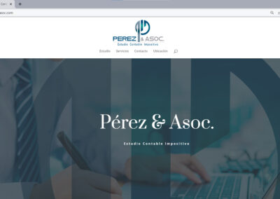 Portada sitio web Perez y Asociados, estudio contable impositivo